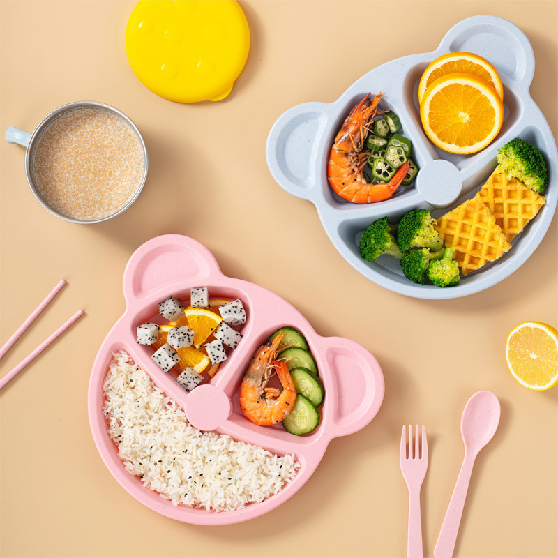 3 pz/set Paglia di Grano Set D - Baby Food Menu recensione e prezzo